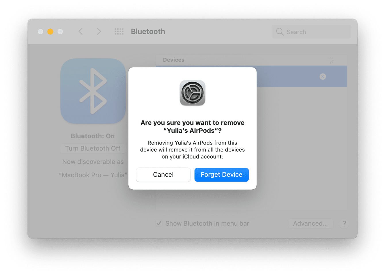 How to remove Bluetooth devices