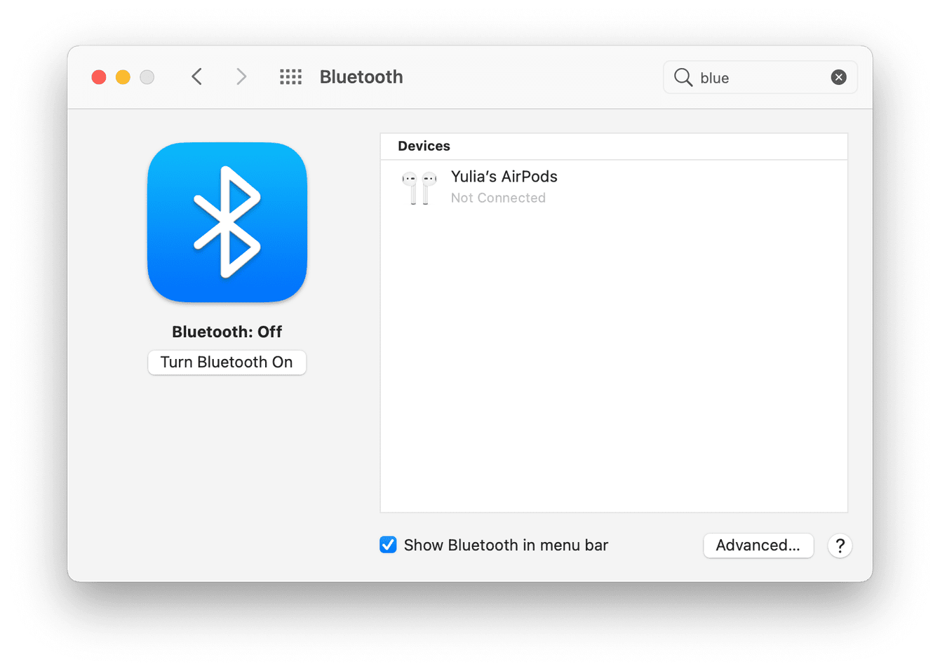 How to view Bluetooth devices