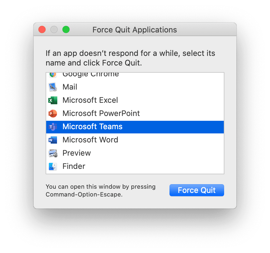 How to force quit an app