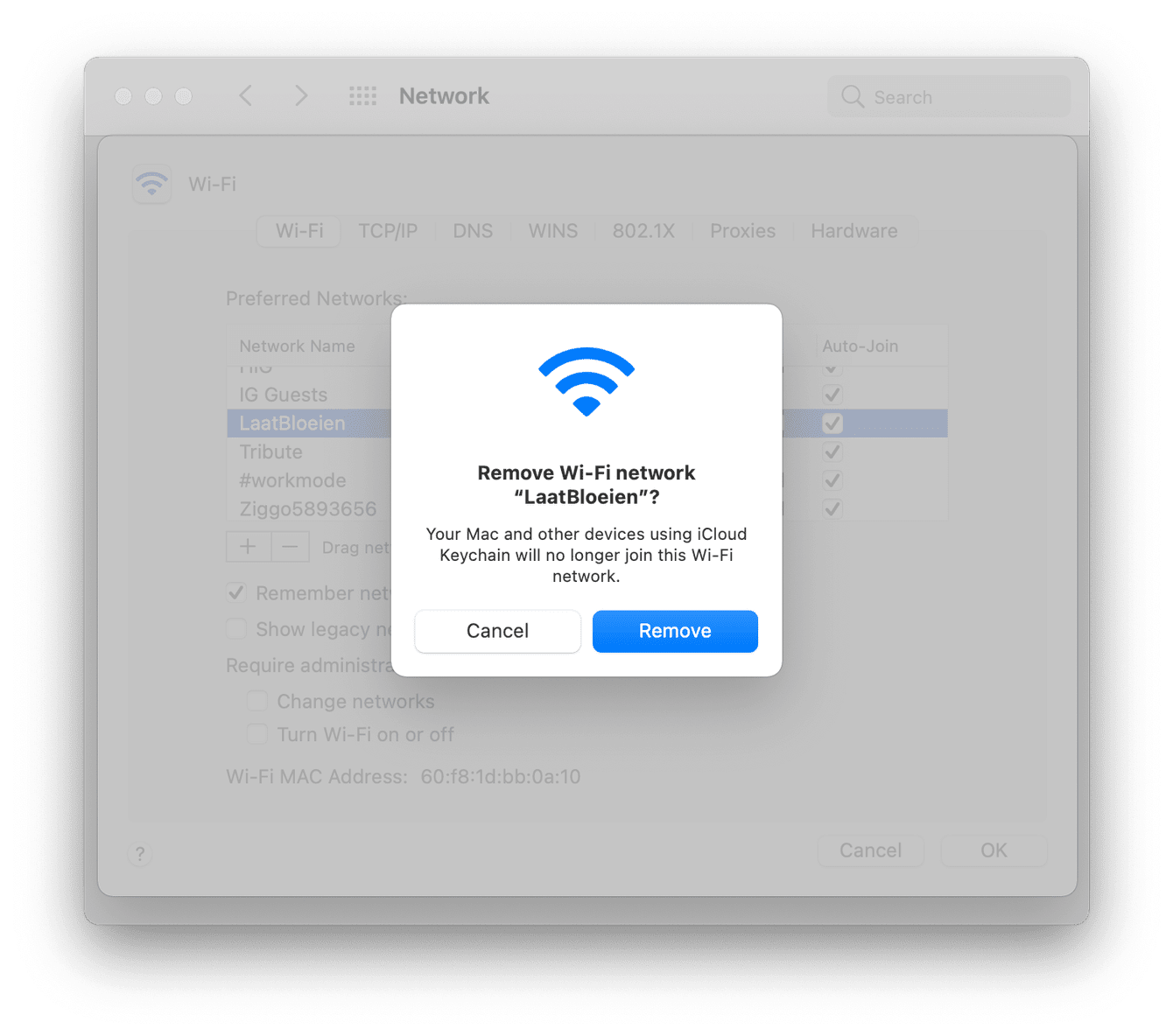 How to forget Wi-FI network on Mac