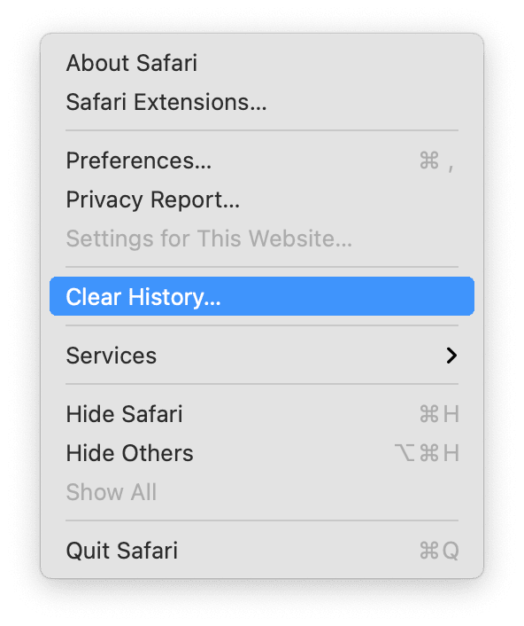 How to clear Safari history