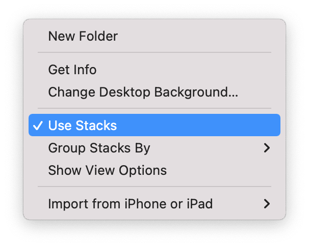 How to use desktop stacks