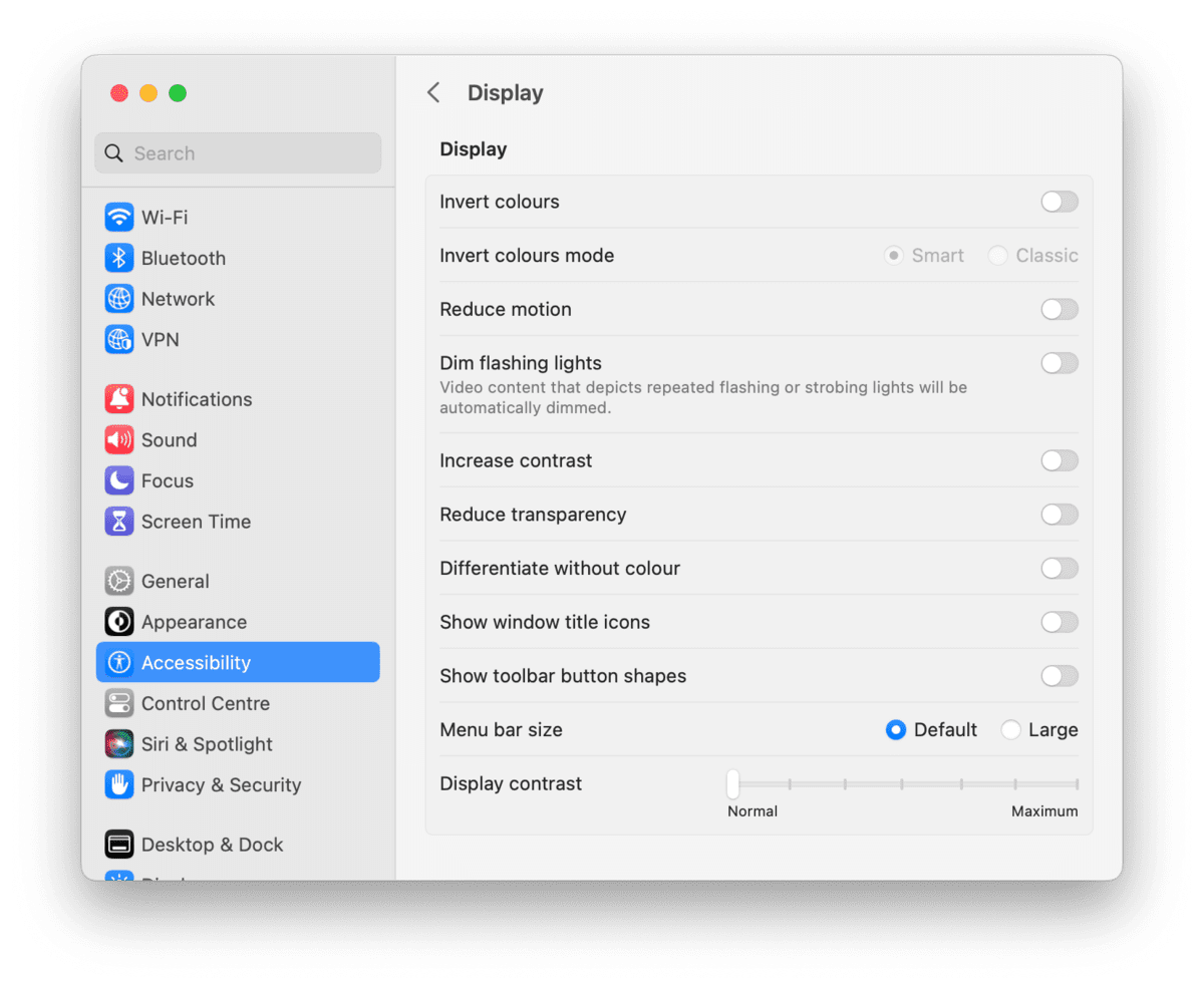 System Settings Display Cursor