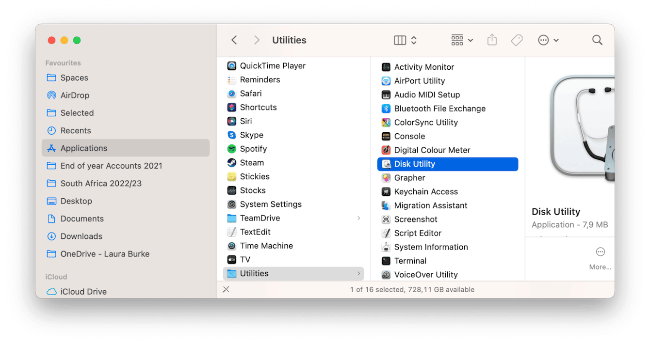 Format thumb drive on Mac with Disk Utility