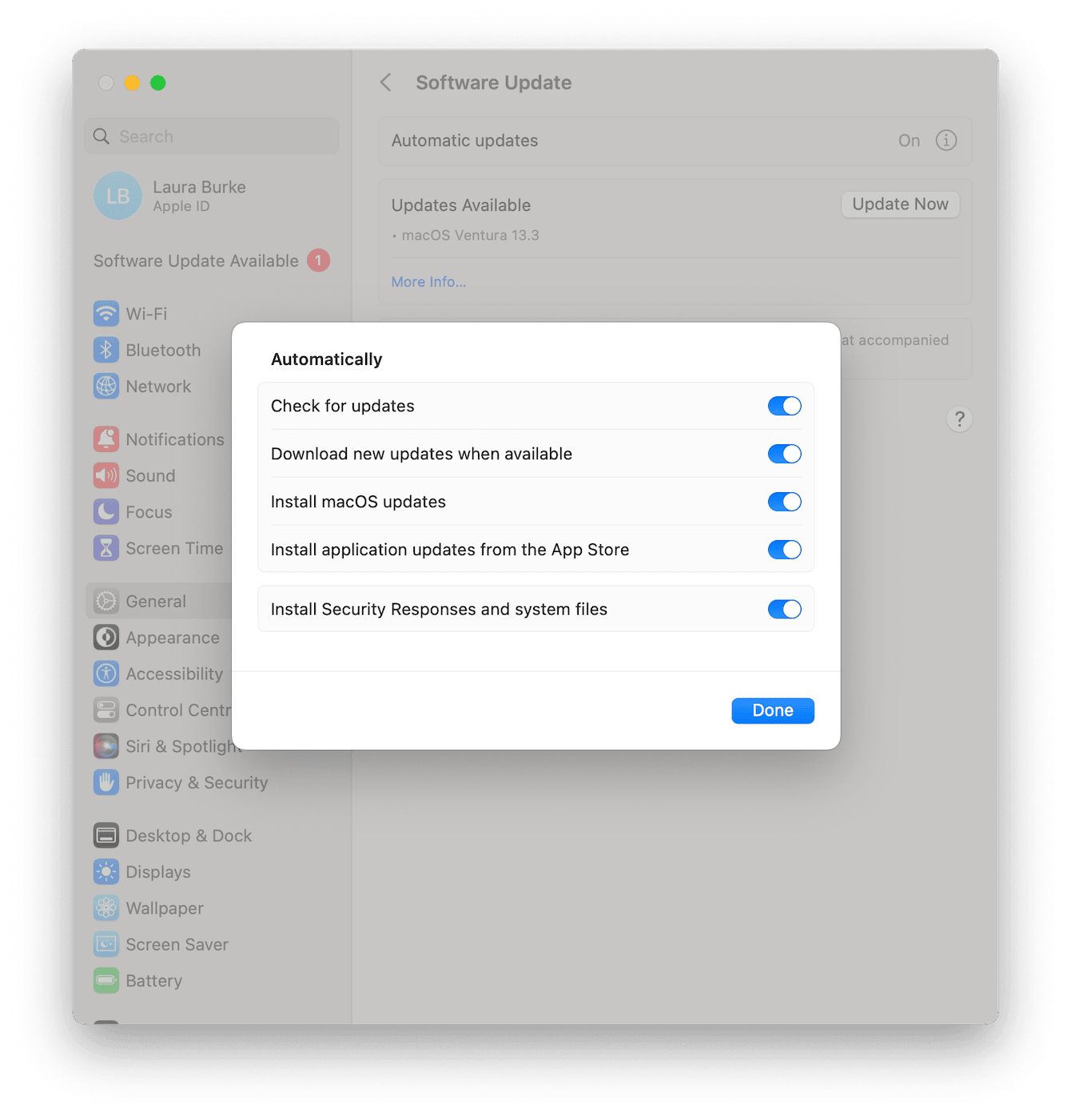 Apple System Settings