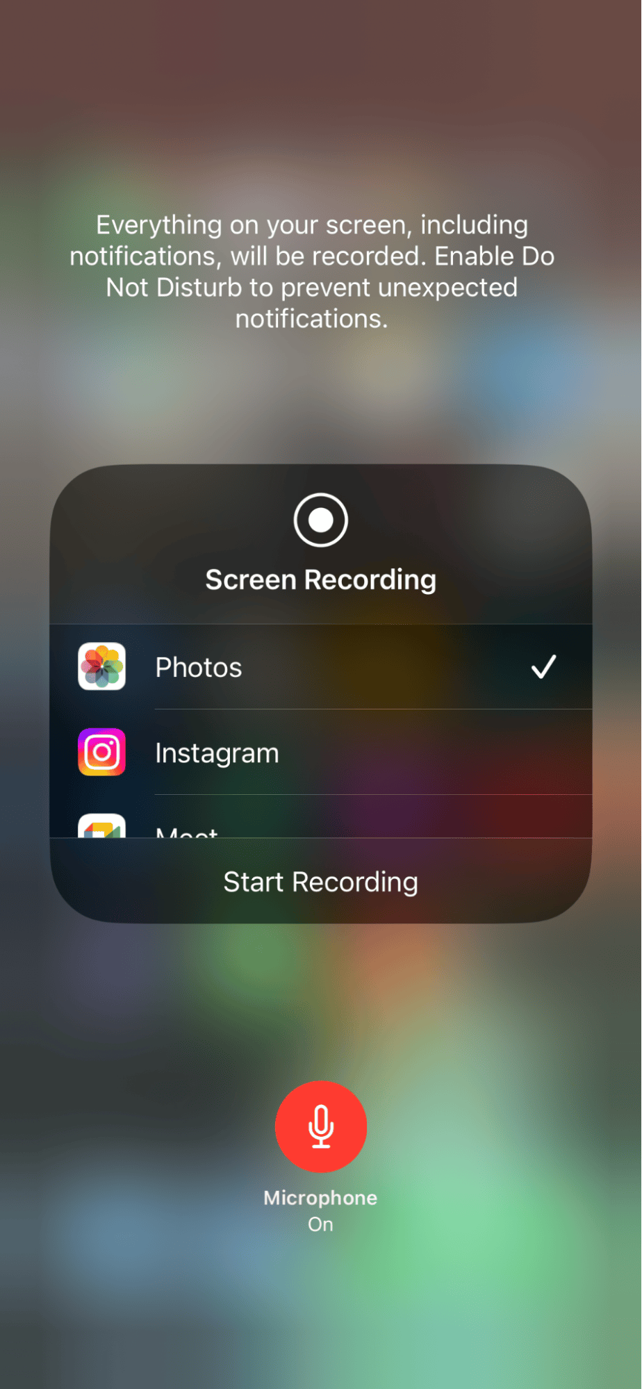 Screen record with audio