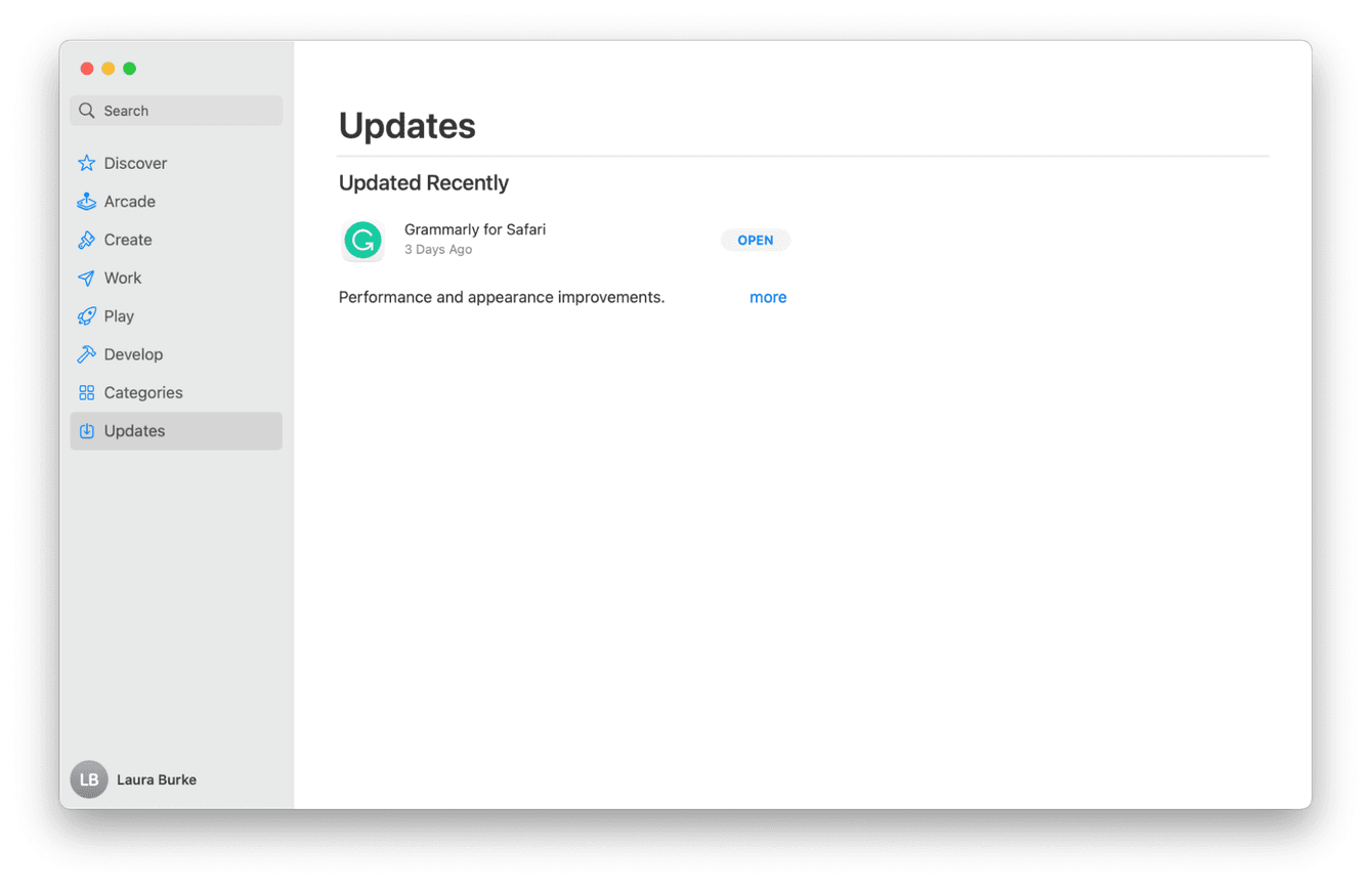 Updating apps on Mac