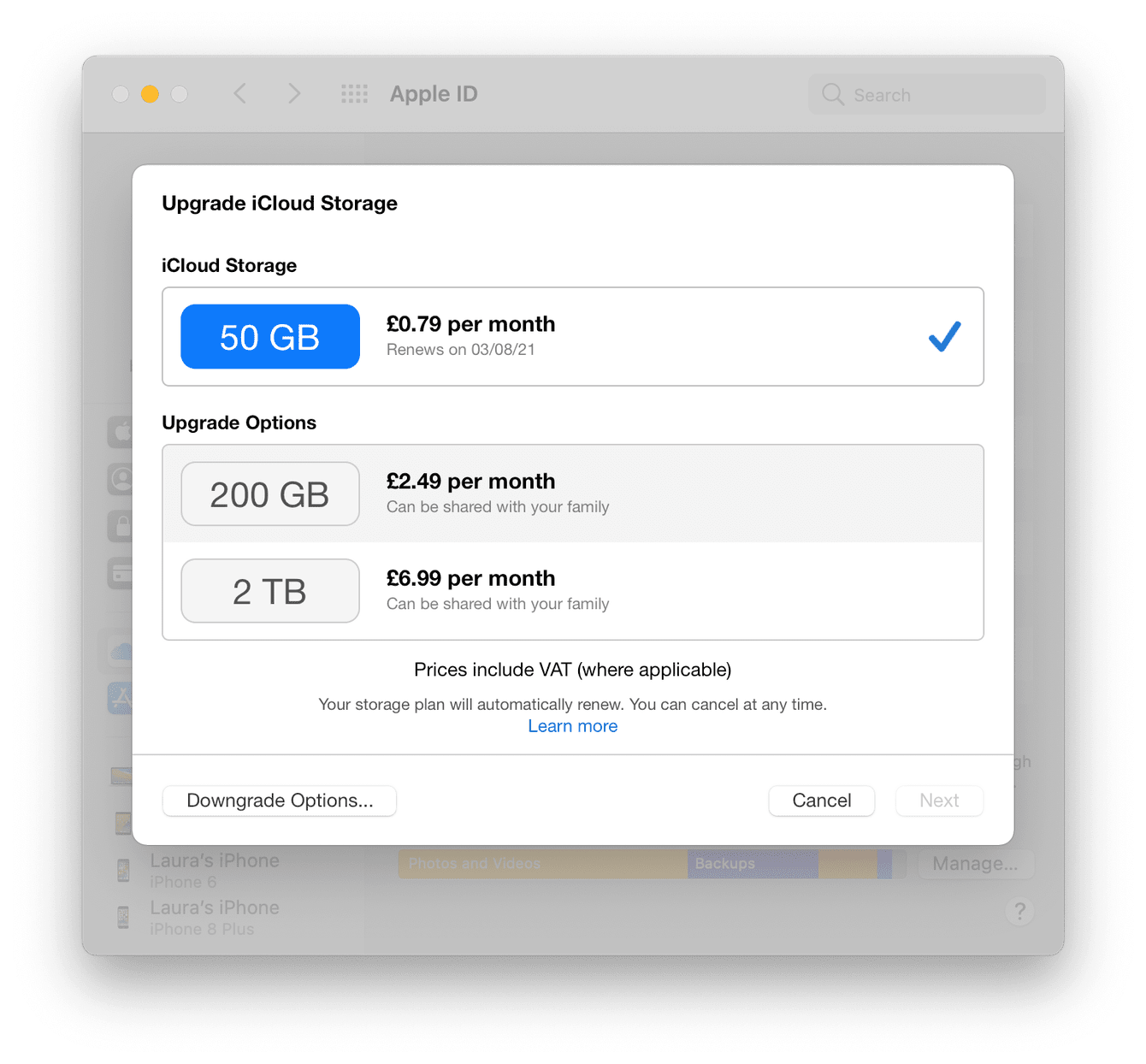 Тарифные планы icloud apple