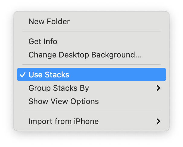 How to use desktop stacks