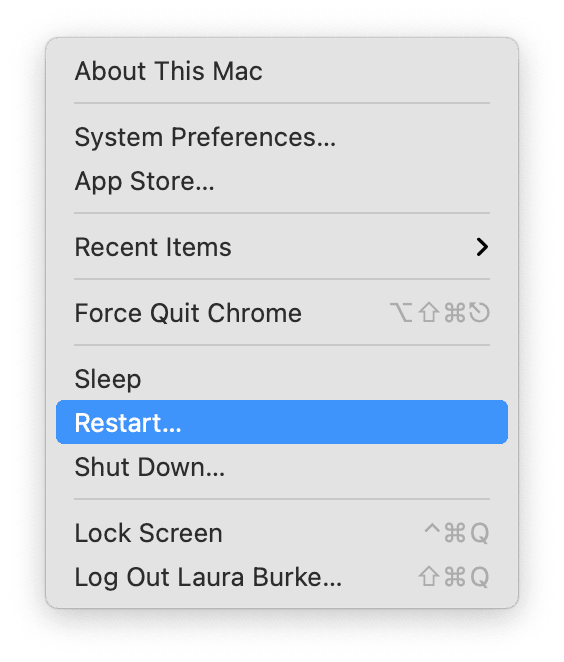 How to restart Mac