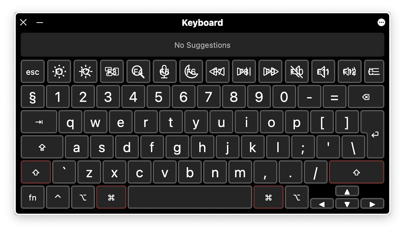 Accessibility keyboard