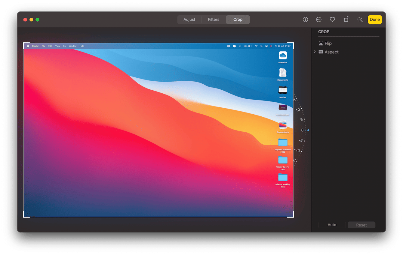 How to crop a screenshot on a Mac