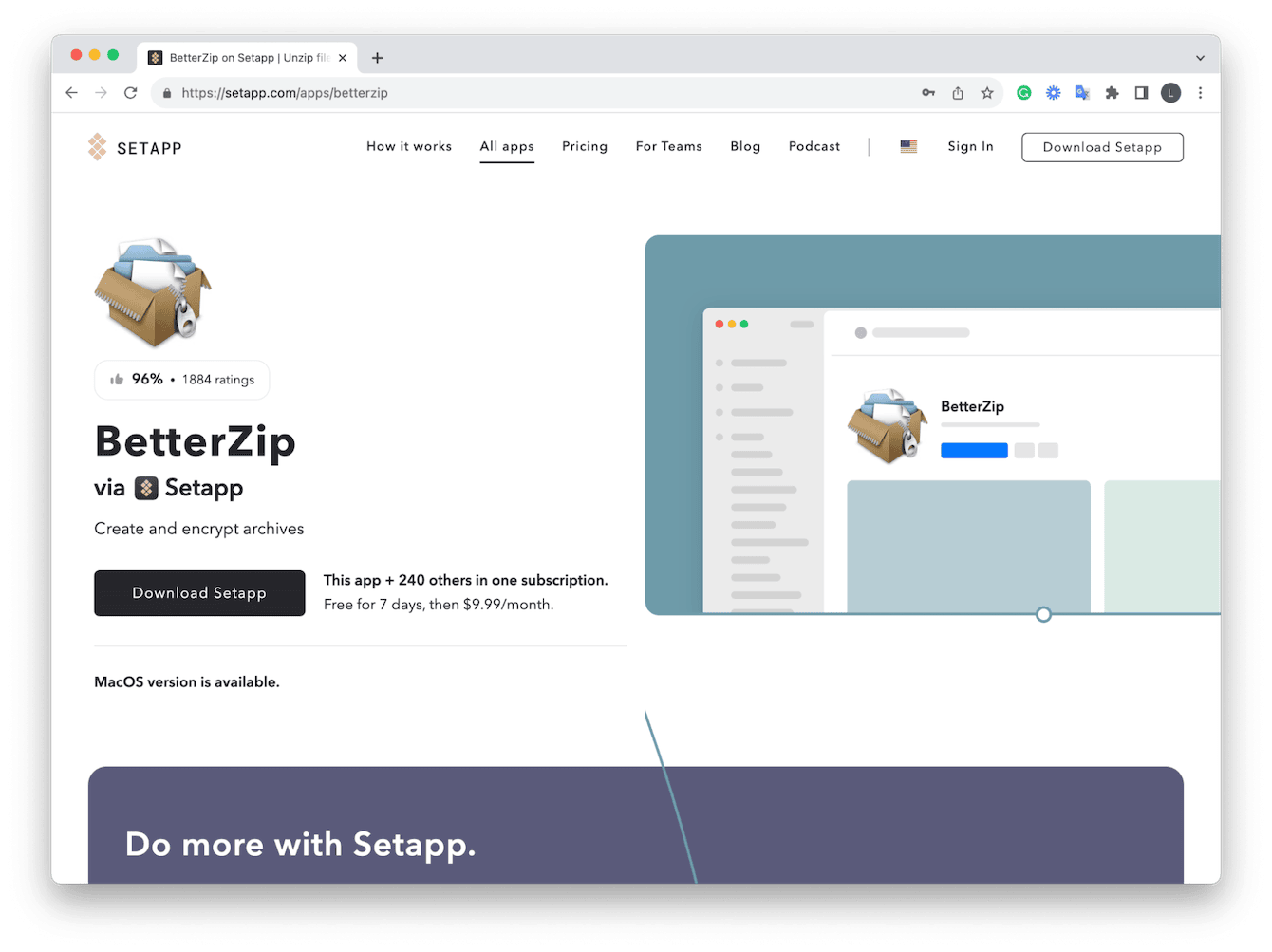 BetterZip – simple-to-use app