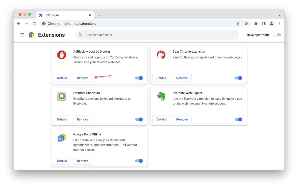 So entfernen Sie Chrome-Erweiterungen