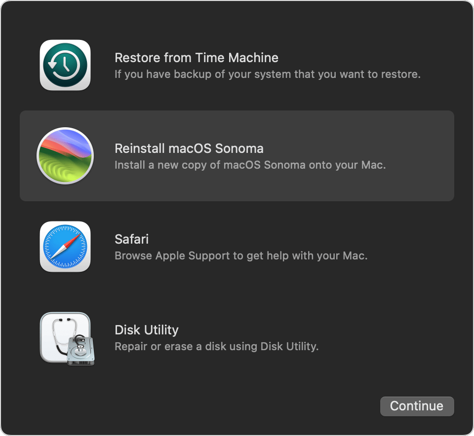 Reinstall your macOS