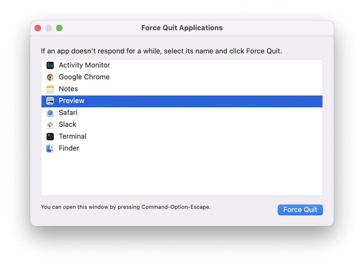How to quit apps on Mac