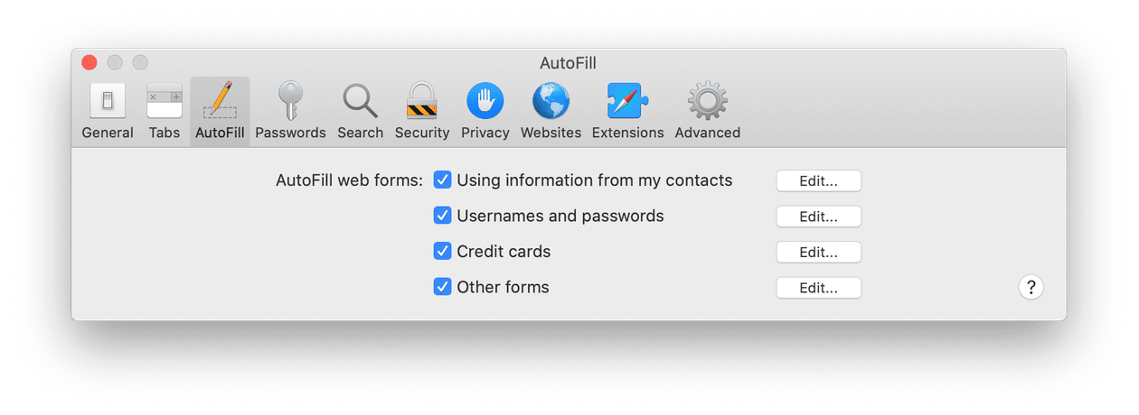 safari autofill password not working mac