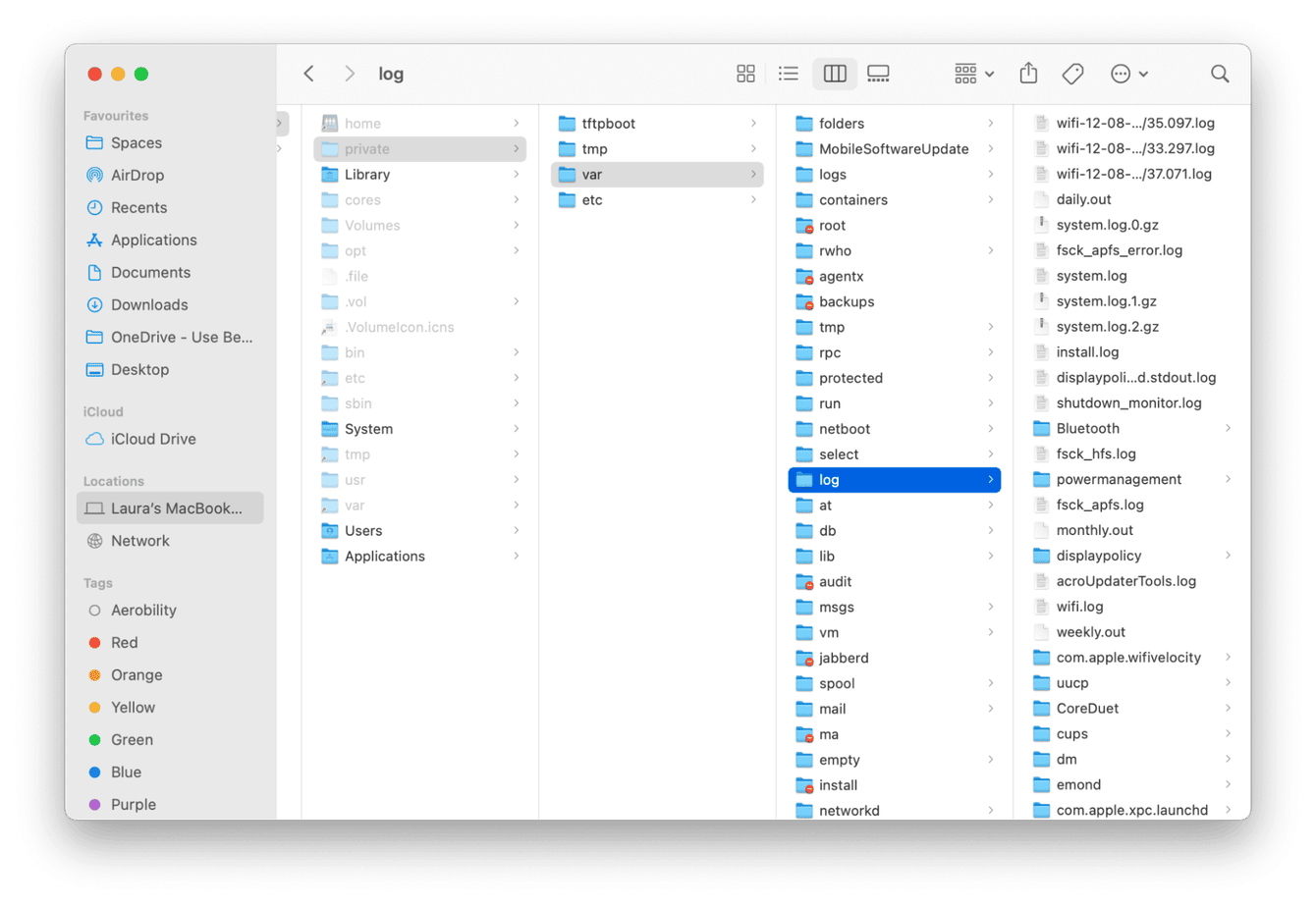 How to remove system log files