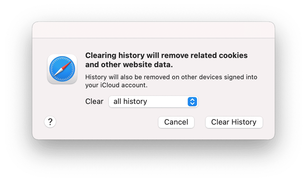 how to clear safari history on mac