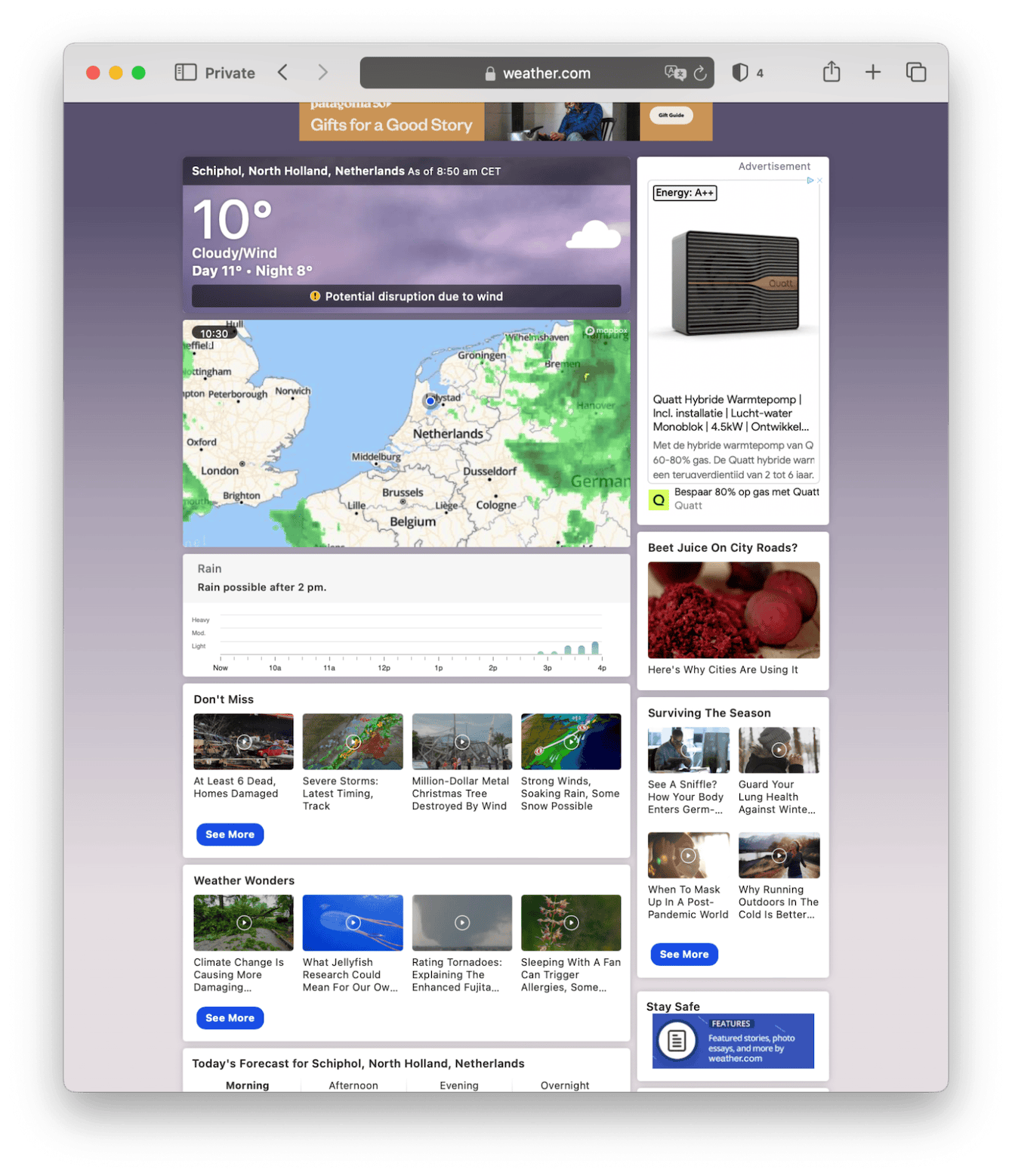 webpage screenshot on Mac