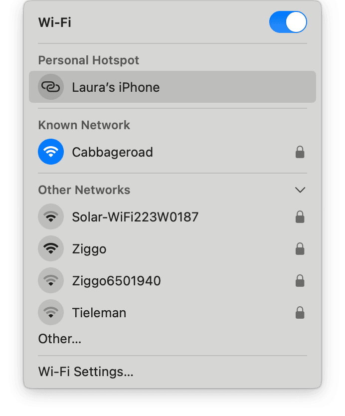 Personal Hotspot on iPhone