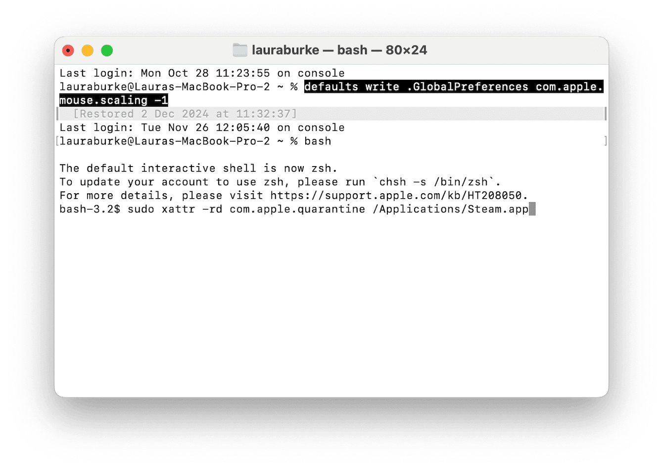 Adjust macOS security settings with Terminal