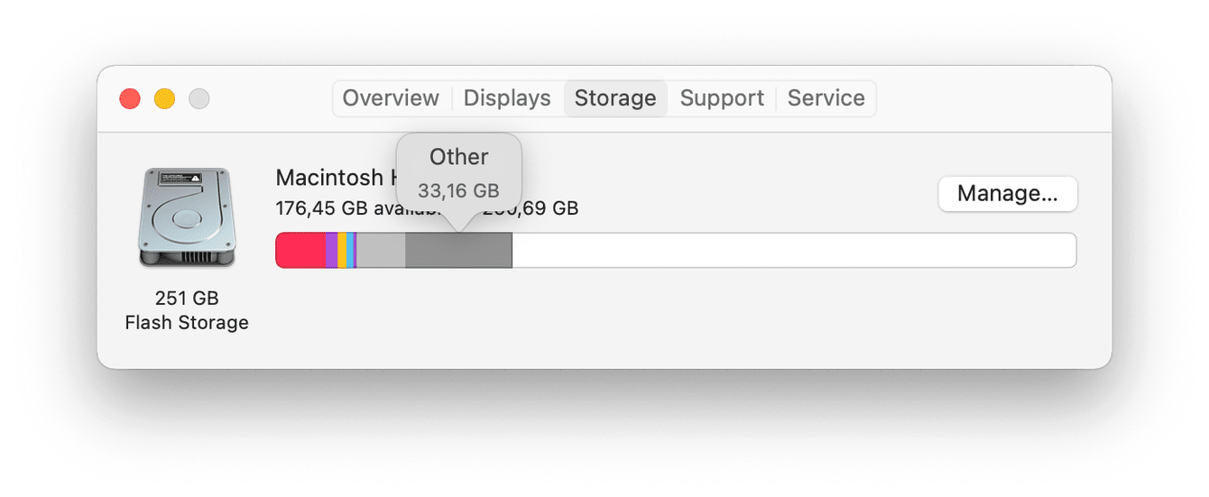 How to check disk space on Mac