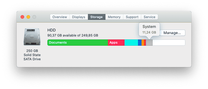 terminal command to check disk space mac