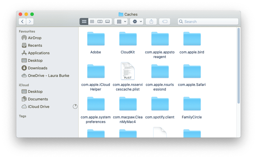 Mac caches folder