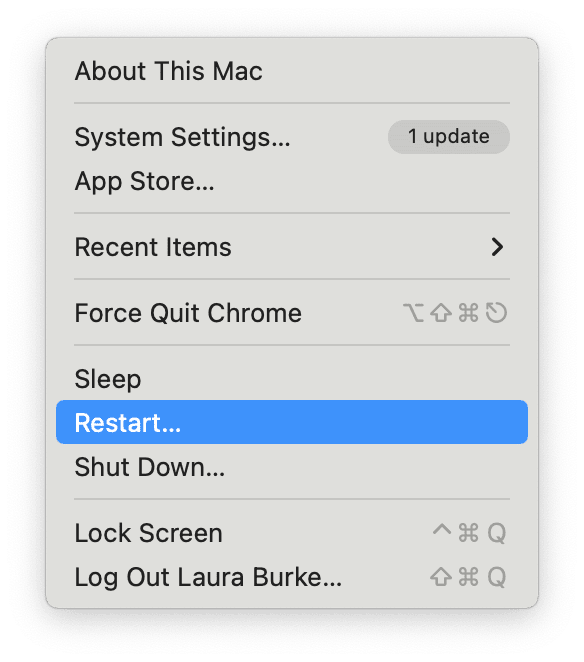 How to restart Mac
