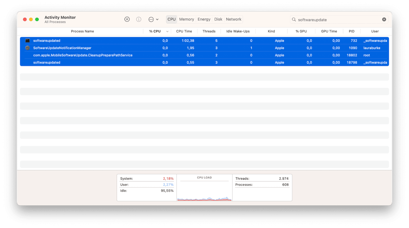 How to reload the software updater