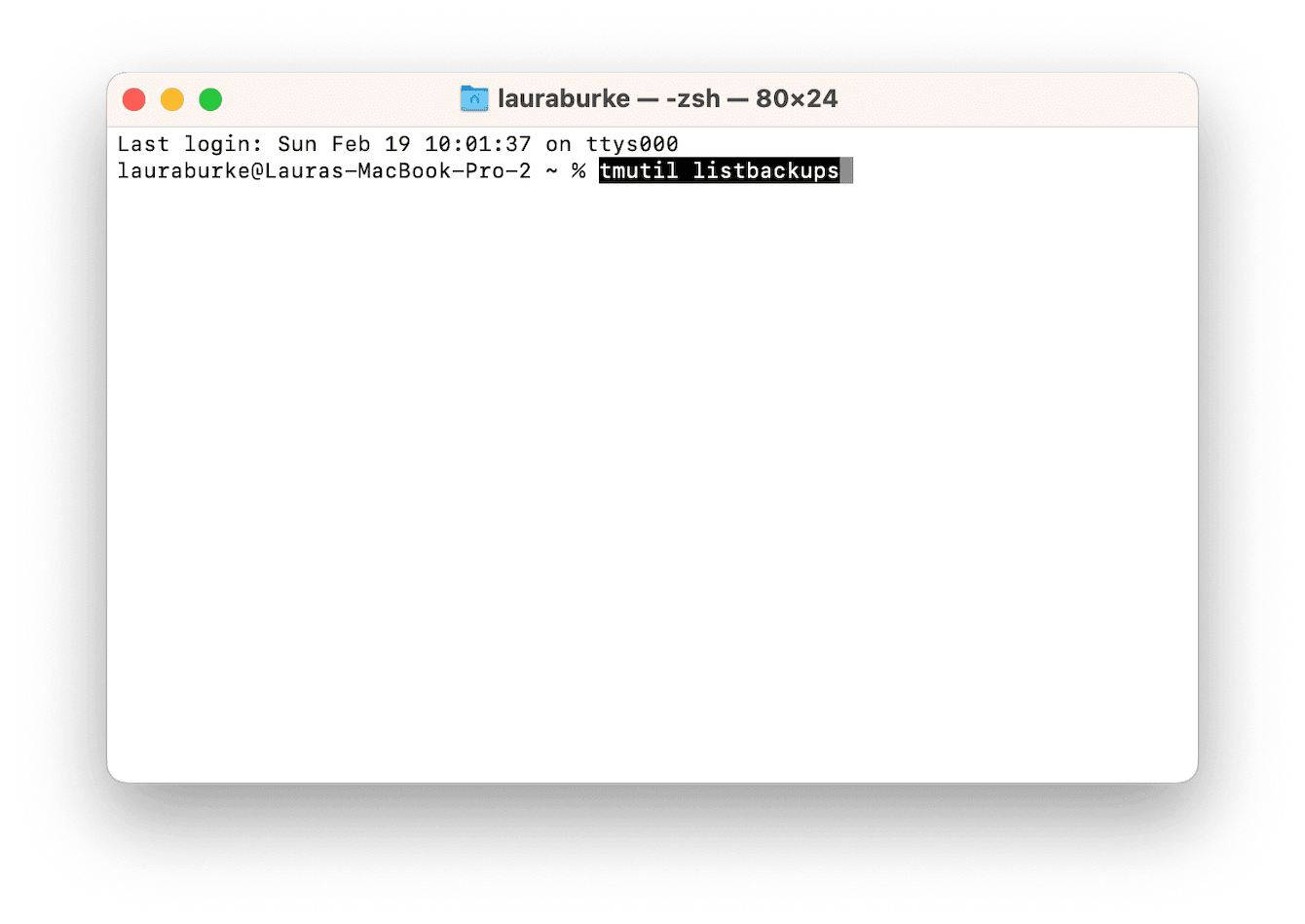 Terminal on macOS