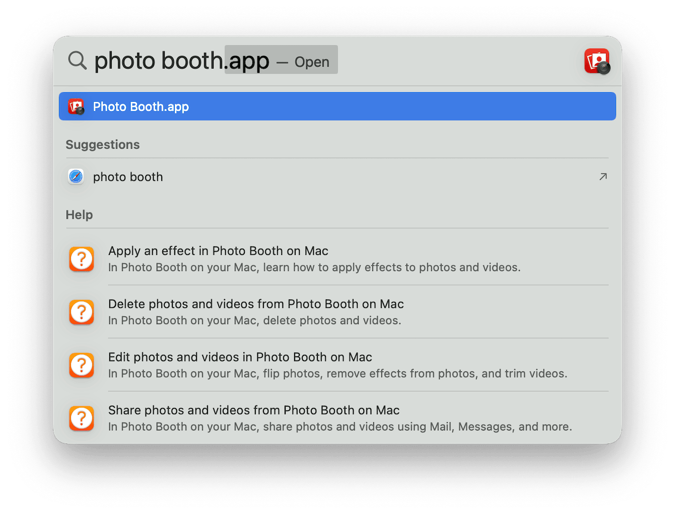 How to take a photo on MacBook with the Photo Booth app
