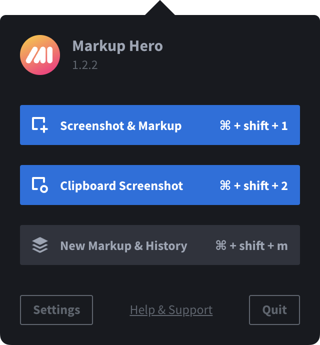 Crop screenshots with Markup Hero