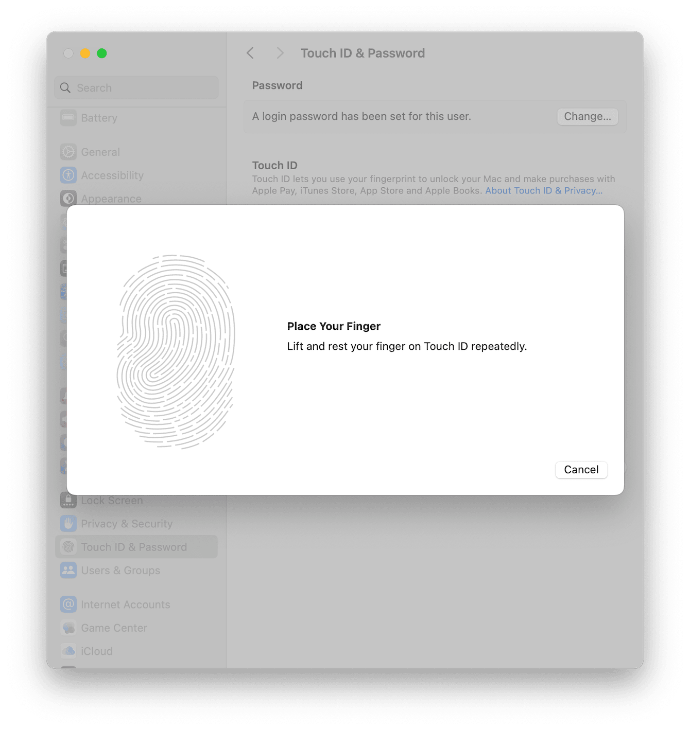 Add a fingerprint to your MacBook