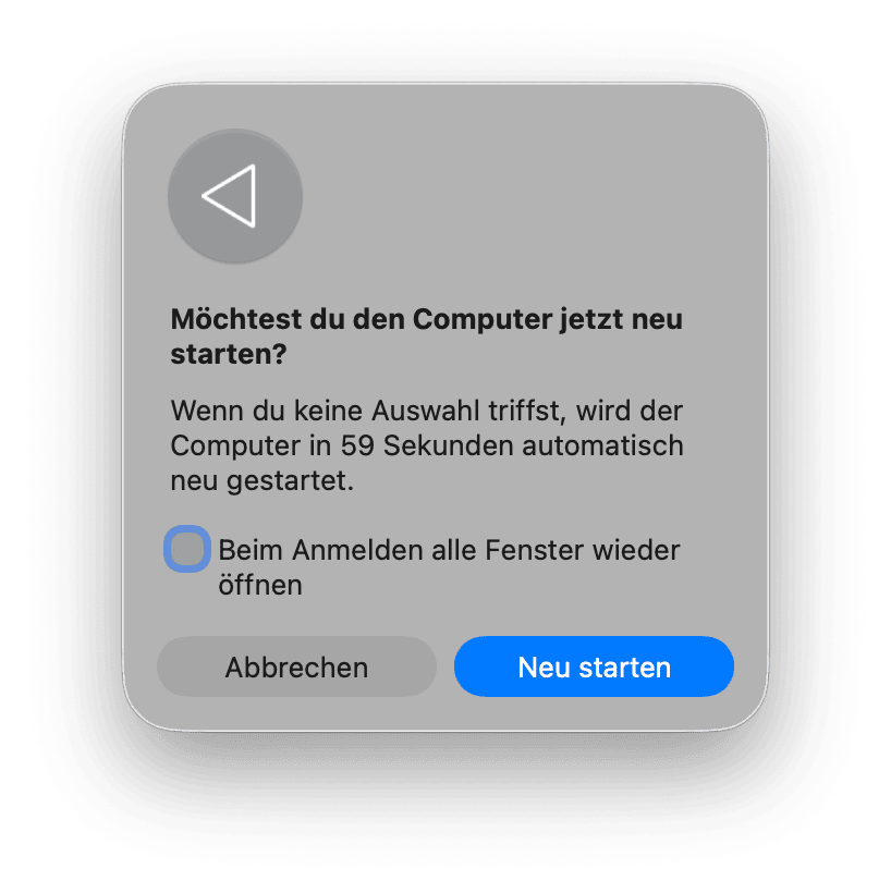 Ihren Mac neu starten