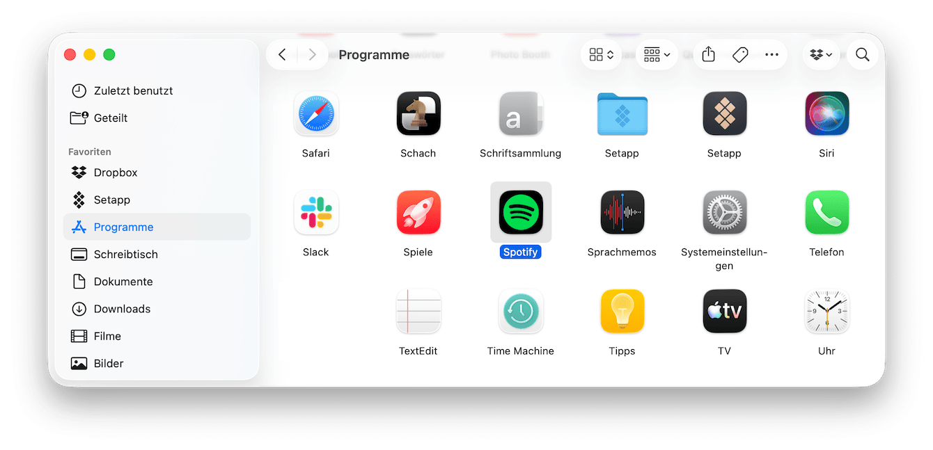 Entfernen Sie alte Programme