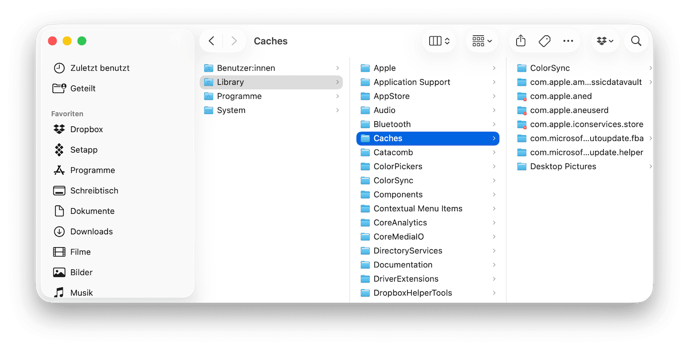 L&ouml;schen Sie Ihre Cache-Dateien