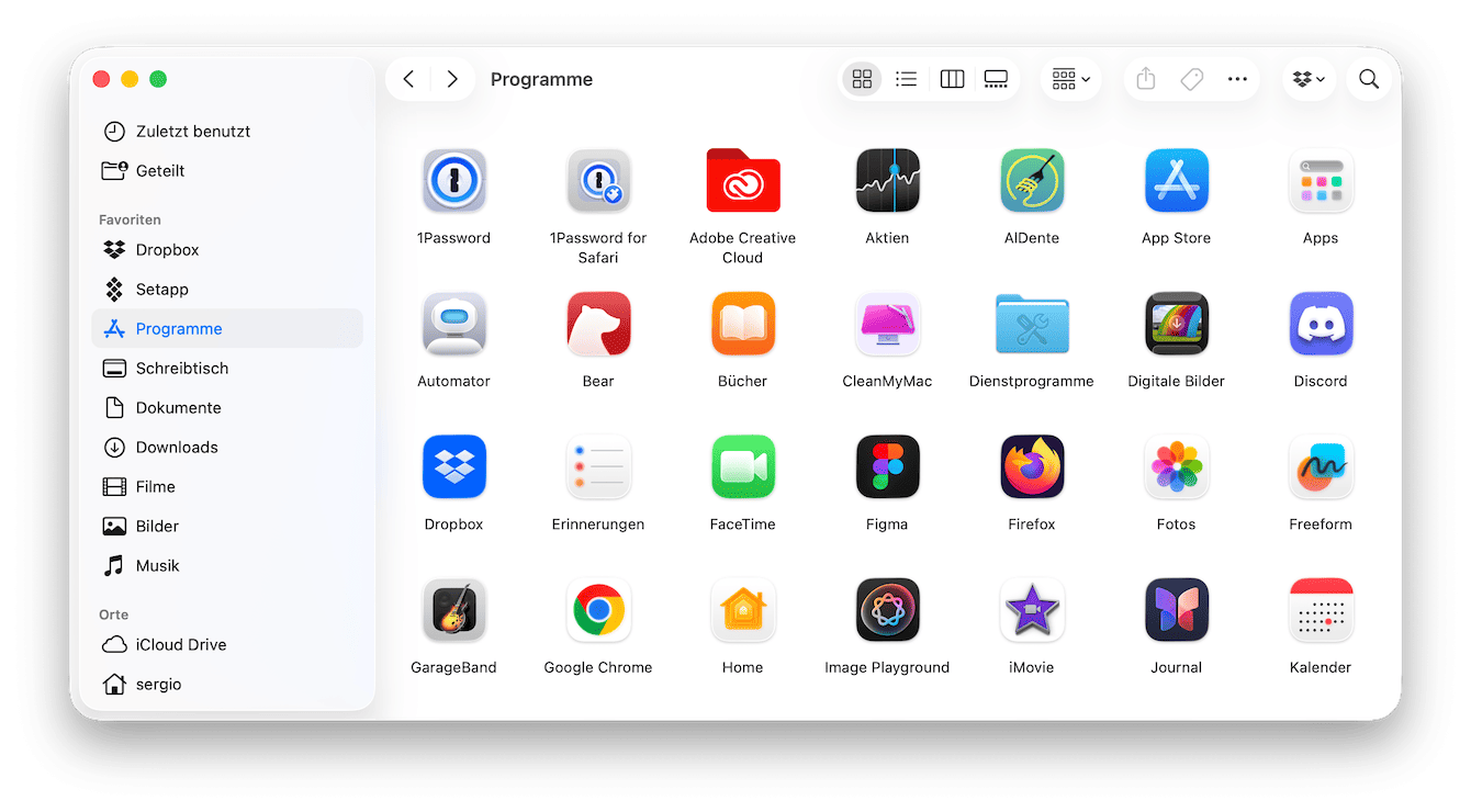 Nicht genutzte Programme löschen