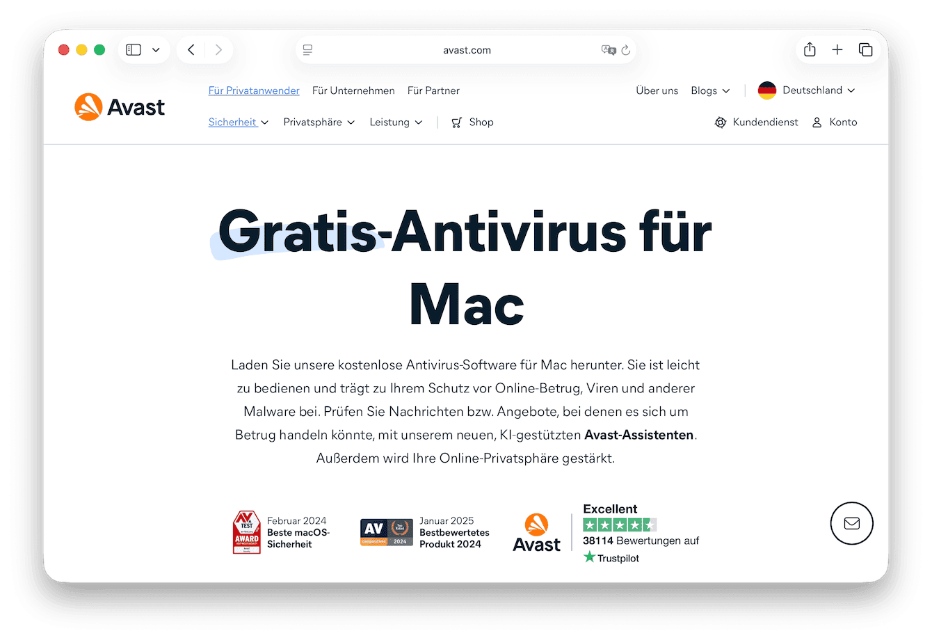 Avast Security für Mac