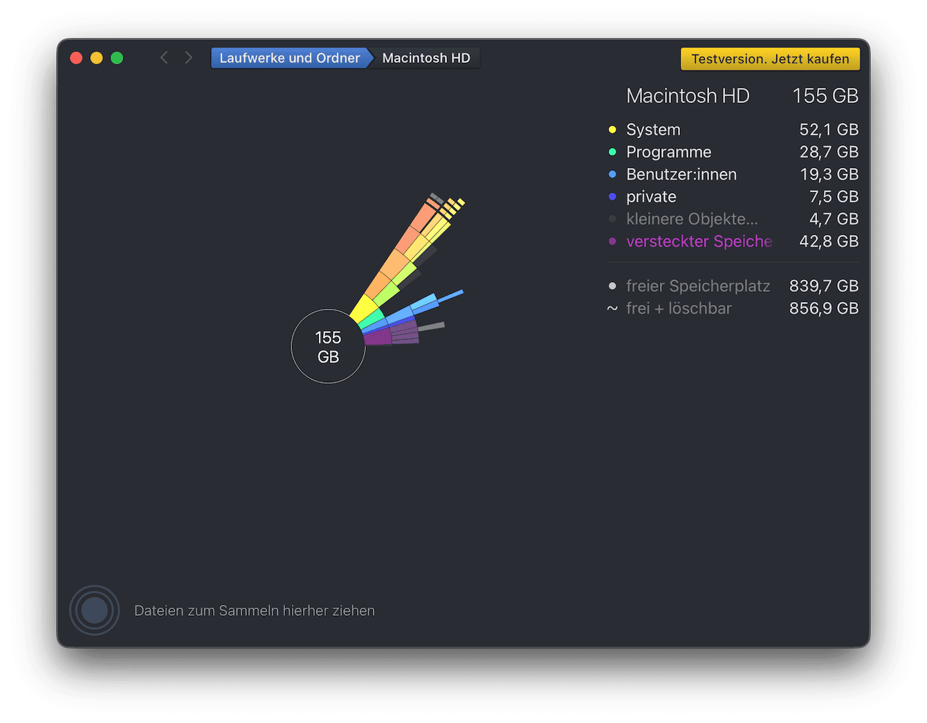 DaisyDisk konzentriert sich ausschließlich auf die Bereinigung von Macs