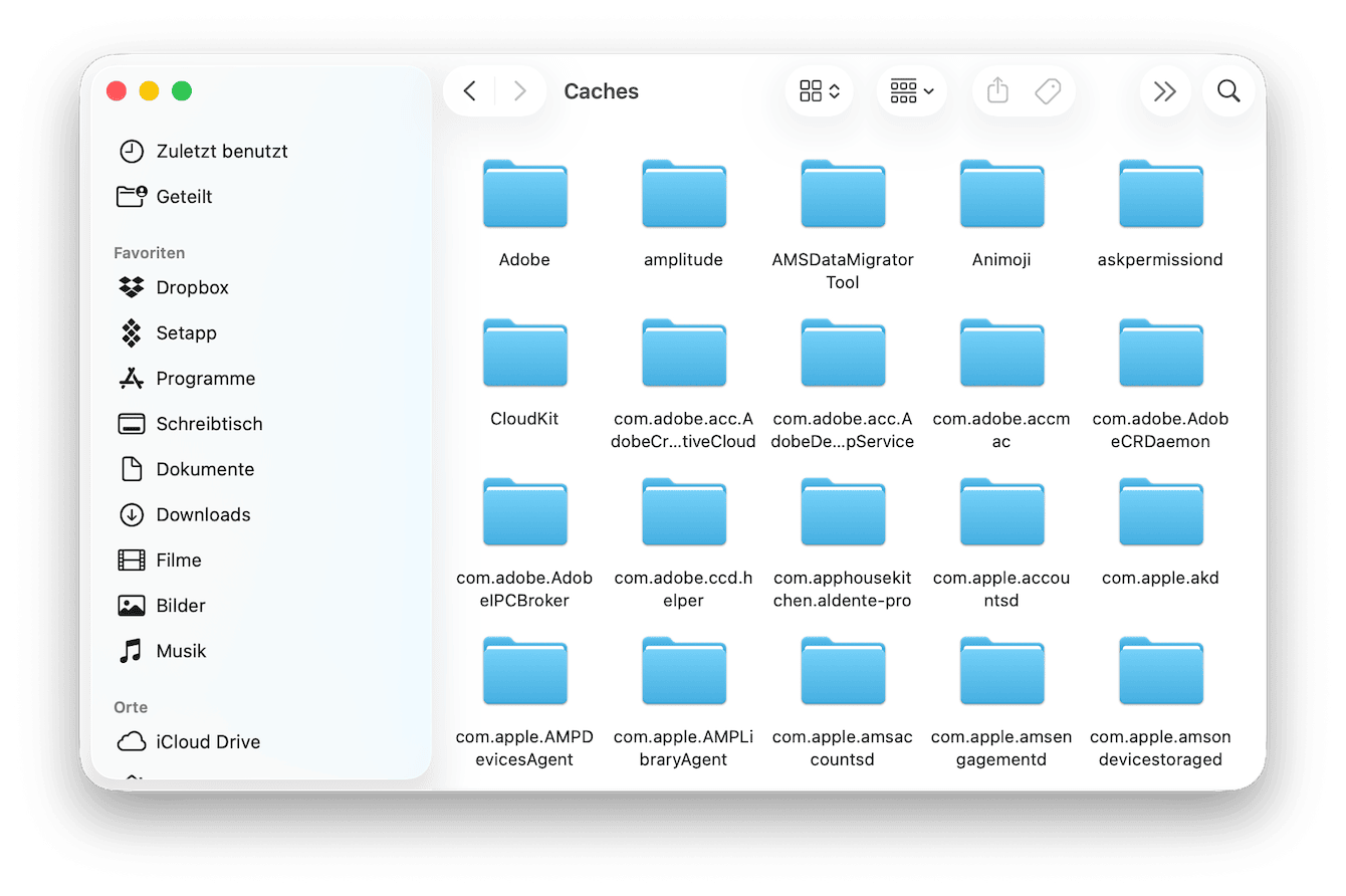 L&ouml;schen Sie Cache-Dateien
