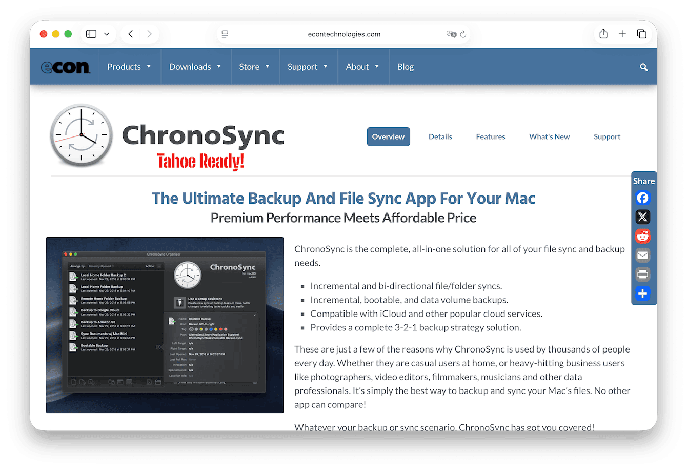 ChronoSync ermöglicht Backups