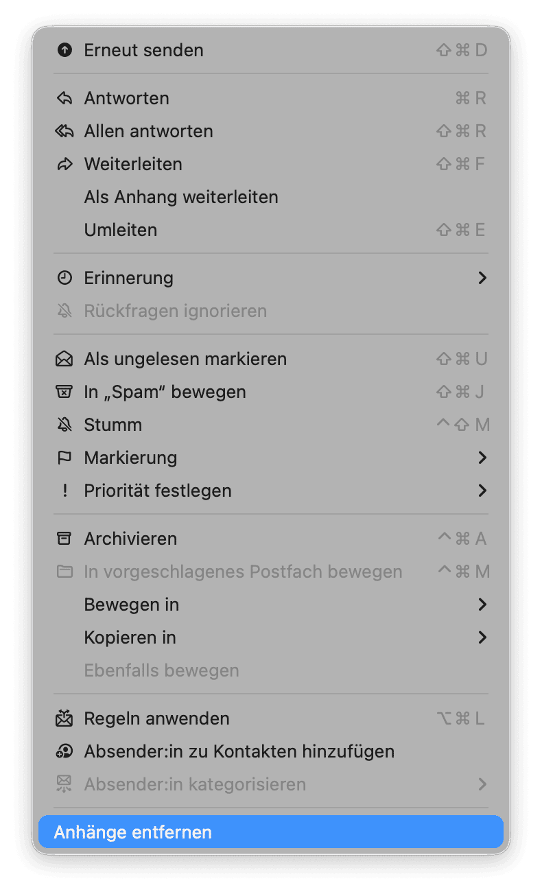 Alte E-Mail-Anhänge entfernen