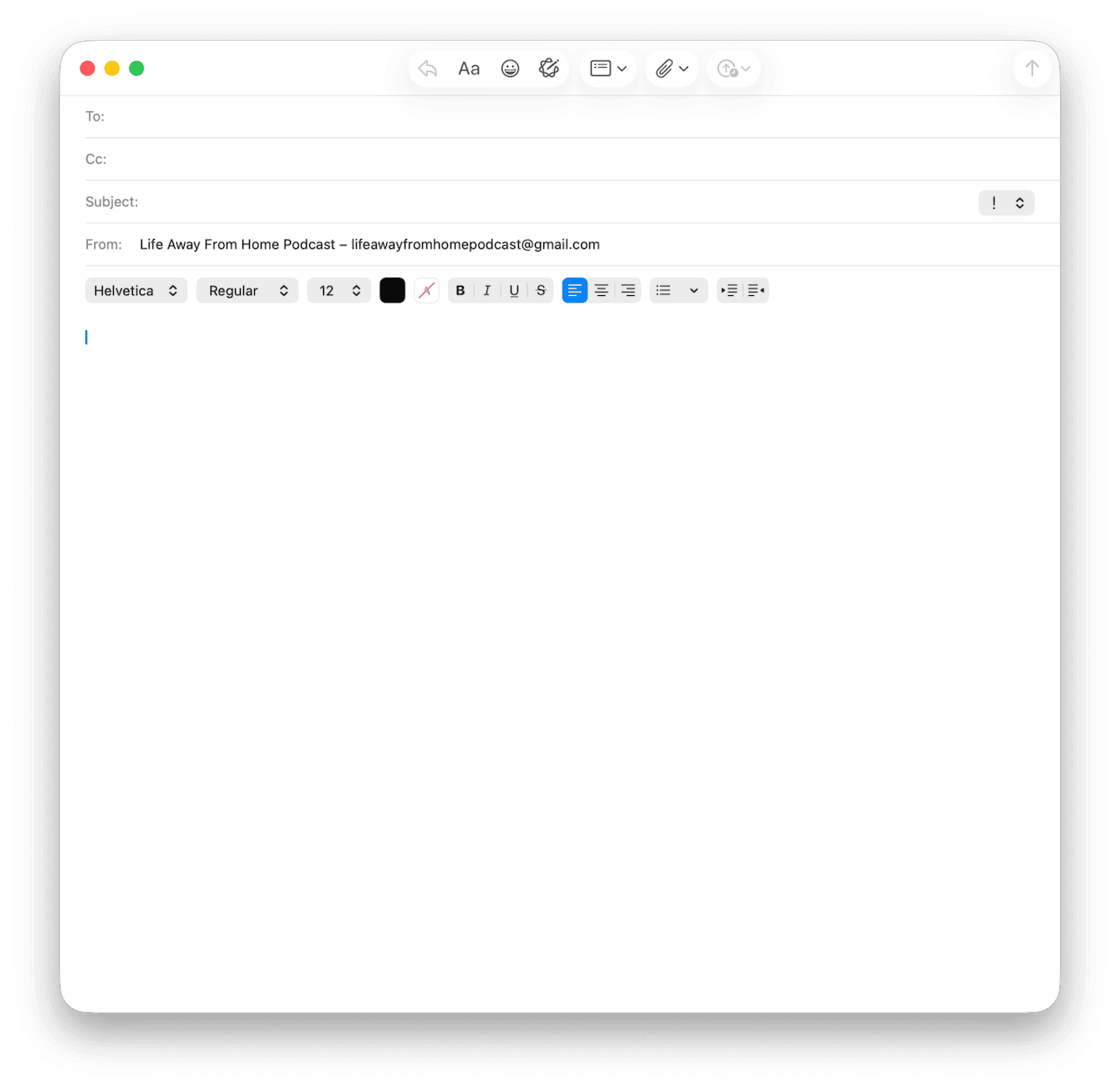 Drag files directly from Finder into email window