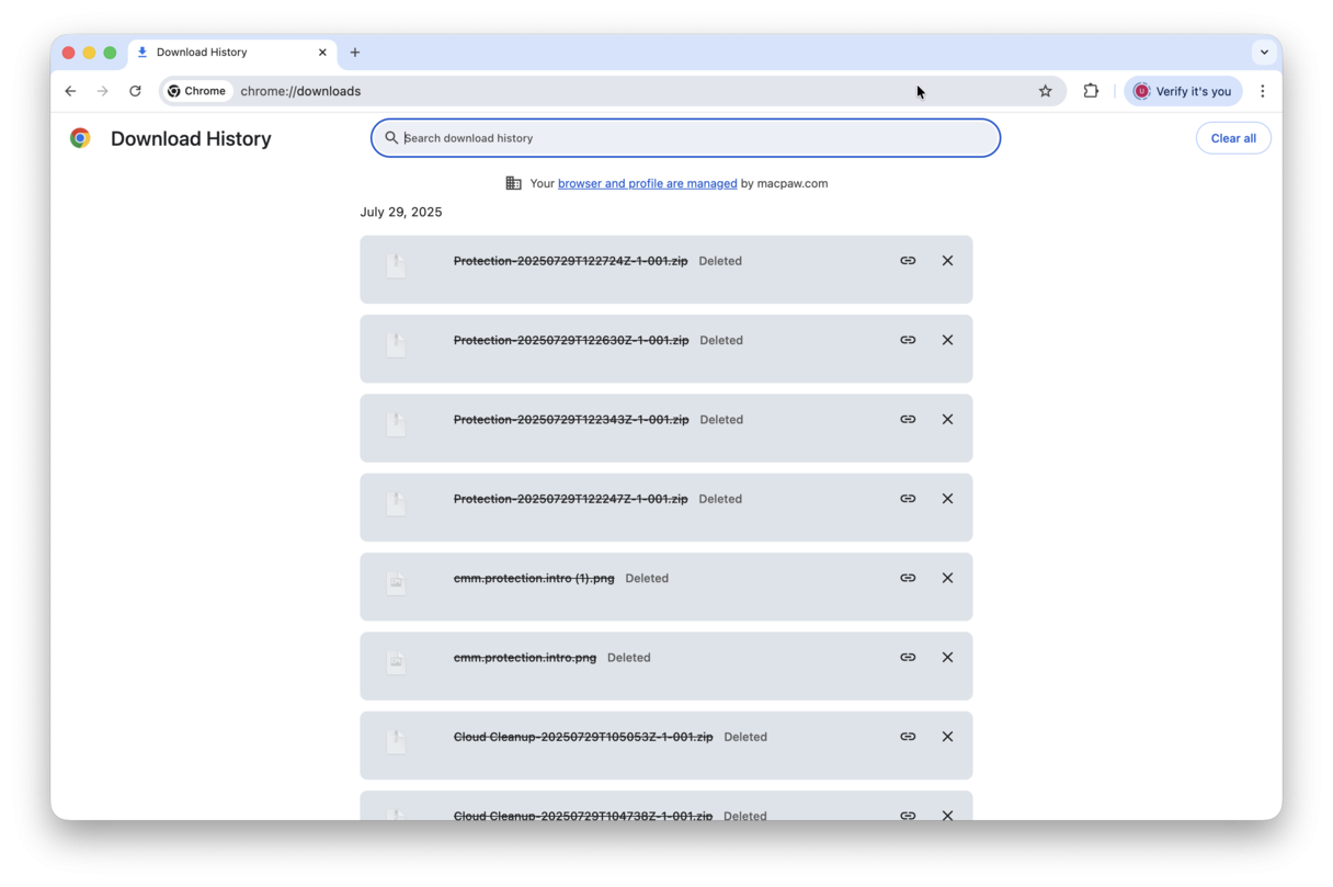 Redownload the file on Mac