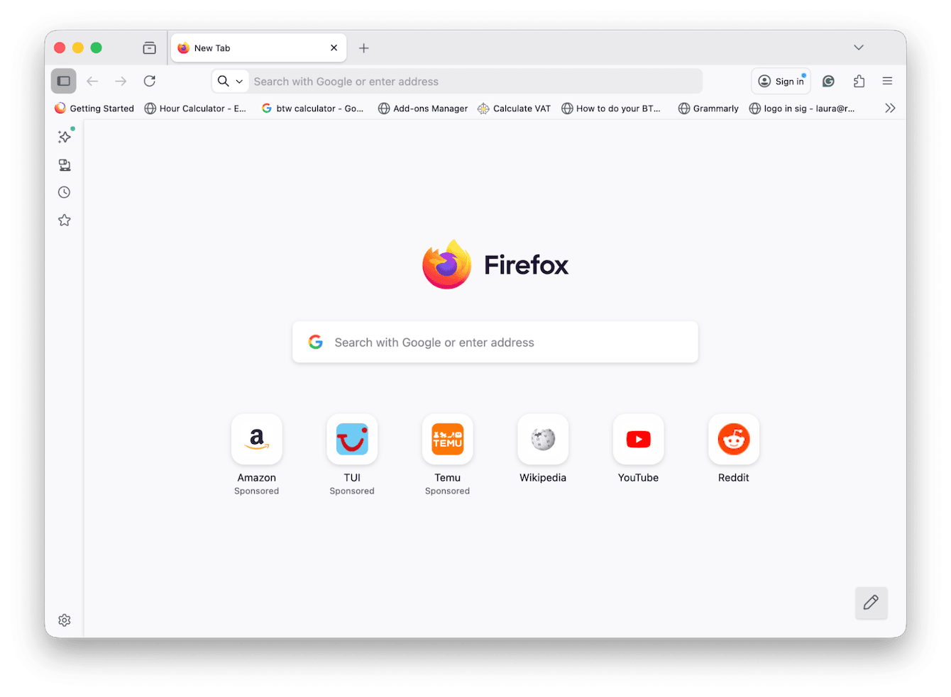 Firefox web browser