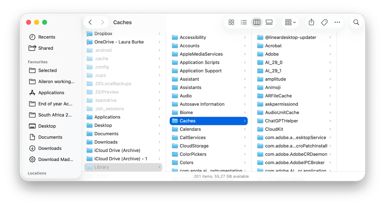 Delete cache and logs for any apps you no longer use