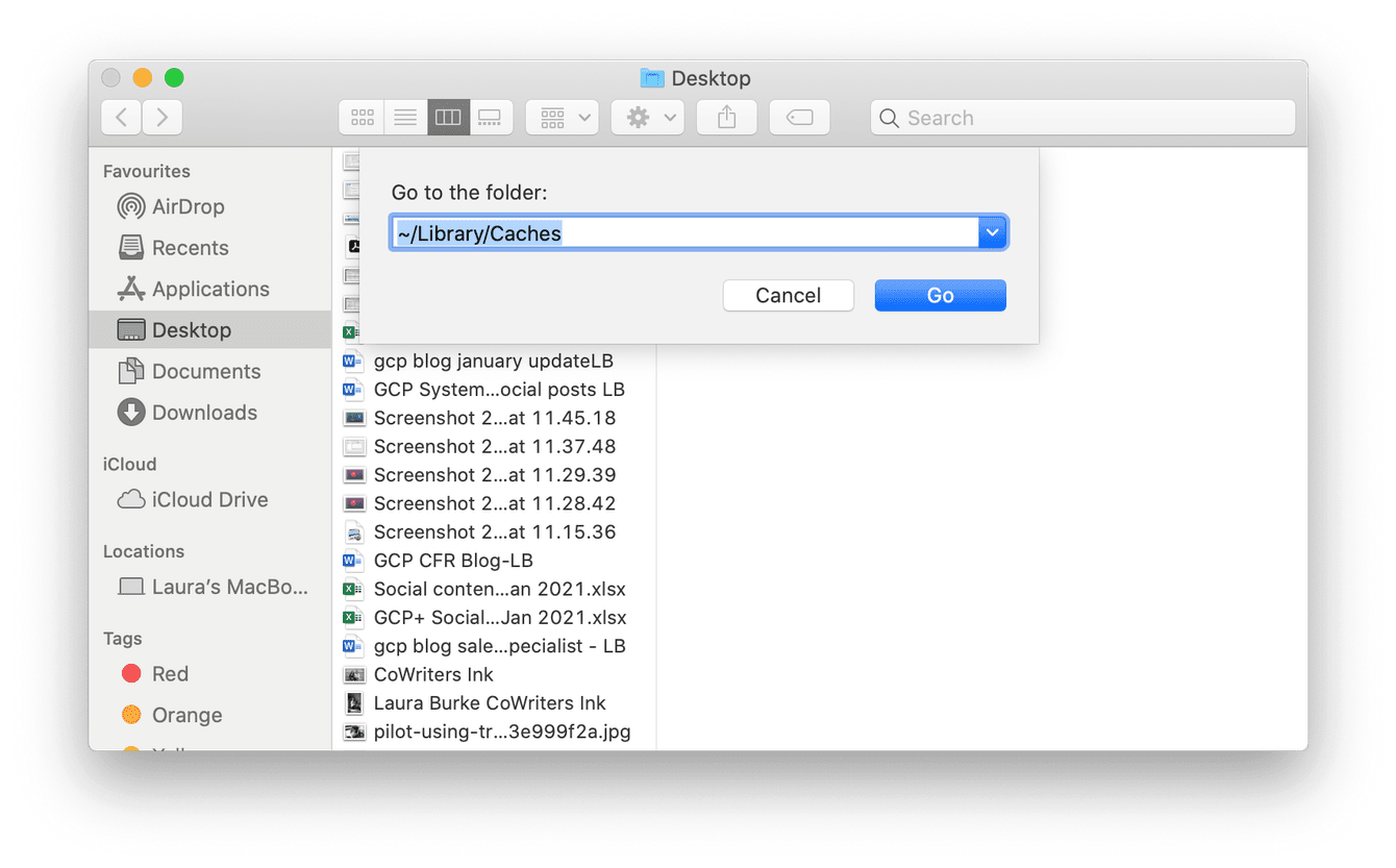 mac library cache cleaner system