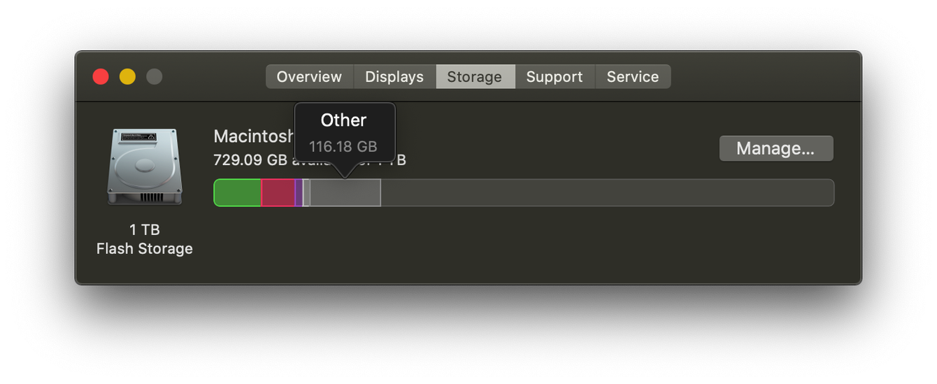 Other storage on Mac